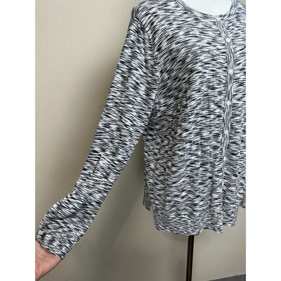LOFT Outlet Cardigan Black White Women’s XL New w/Tags Button Up Lightweight - Picture 4 of 15